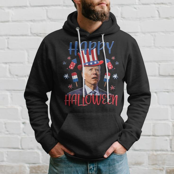 Funny Joe Biden Happy Halloween Confused 4Th Of July 2023 Hoodie Gifts for Him