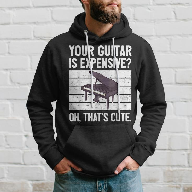 Piano Player Pianist Musician Saying I Guitar Hoodie Gifts for Him