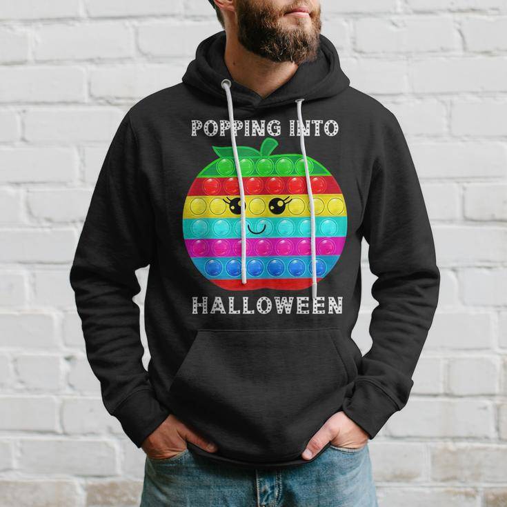 Funny Pop It Fidget Toy Popping Into Halloween Fidget Toy Hoodie Gifts for Him