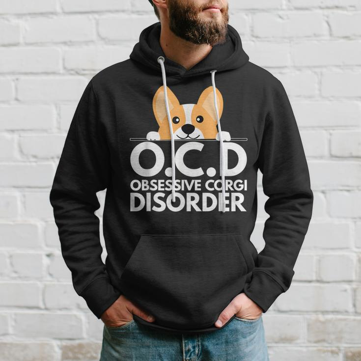 Funny Pun Dog Lover Obsessive Corgi Disorder Hoodie Gifts for Him
