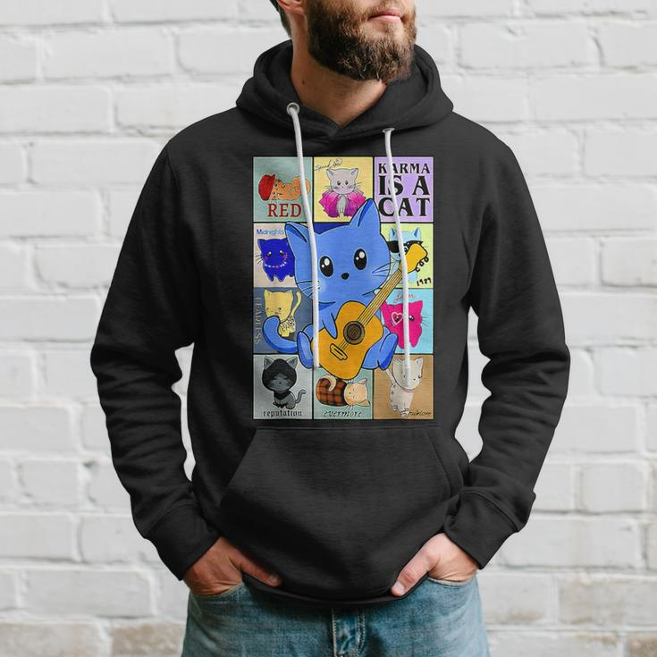 Retro Karma Is A Cat The Eras Cat Day Cat Owners Hoodie Gifts for Him