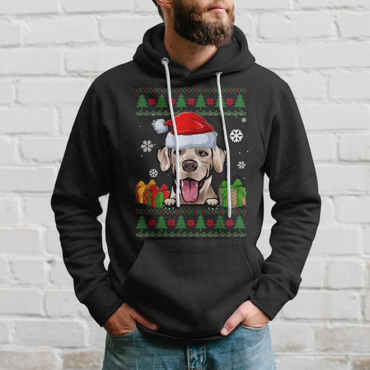 Rhodesian Ridgeback Santa Hat Ugly Christmas Sweater Hoodie Gifts for Him