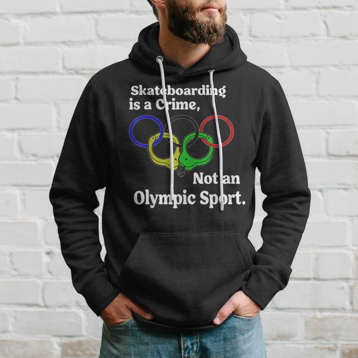 Funny Skateboarding Is A Crime Not An Sport Skateboarding Funny Gifts Hoodie Gifts for Him