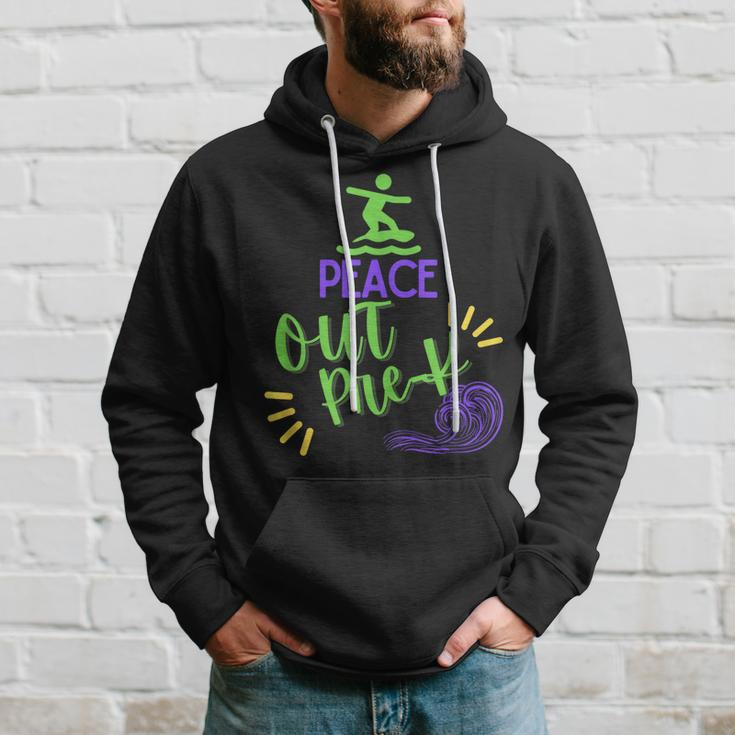 Funny Summer Surfing Peace Out Prek Graduation Cute Hoodie Gifts for Him