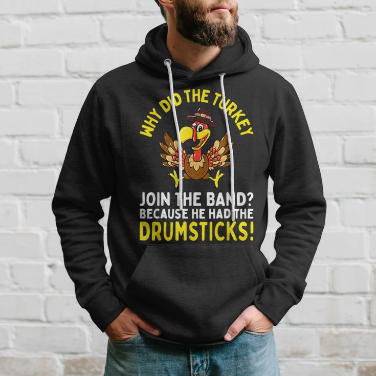 Thanksgiving Joke Turkey Join Band Drumsticks Drummer Hoodie Gifts for Him