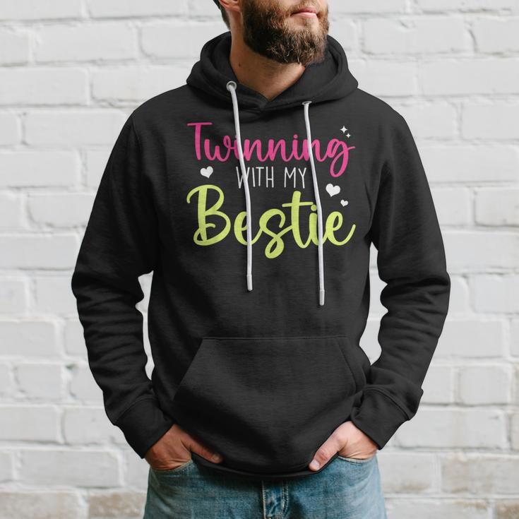 Funny Twin Matching Twins Day Friend Twinning With My Bestie Hoodie Gifts for Him