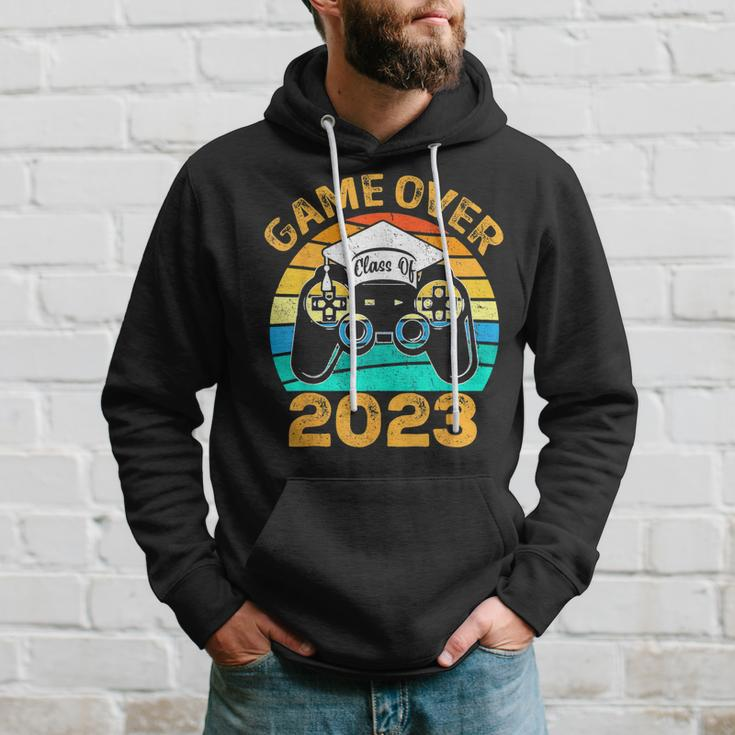 Game Over Class Of 2024 Video Games Vintage Graduation Gamer Hoodie Gifts for Him