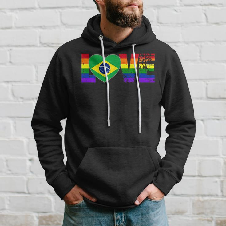 Gay Pride Brazilian Brazil Flag Hoodie Gifts for Him
