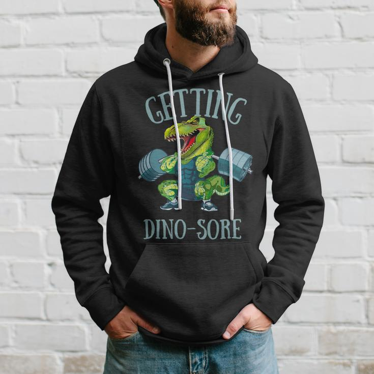 Getting Dinosore Funny Weight Lifting Workout Gym Hoodie Gifts for Him