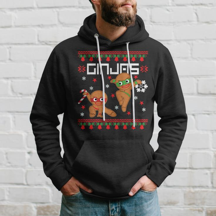 Ginjas Gingerbread Ninjas Ugly Christmas Sweater Meme Hoodie Gifts for Him