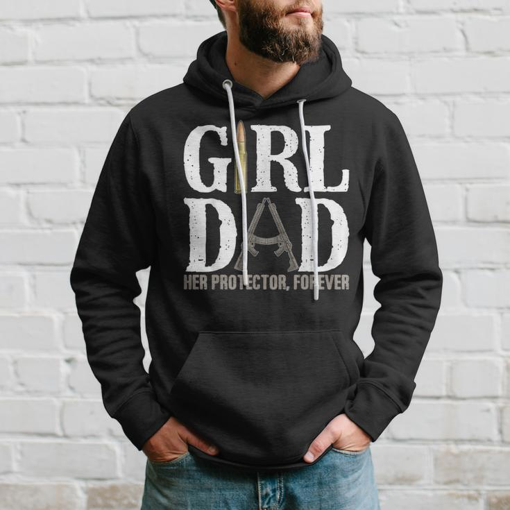 Girl Dad Her Protector Forever Funny Father Of Girls Hoodie Gifts for Him
