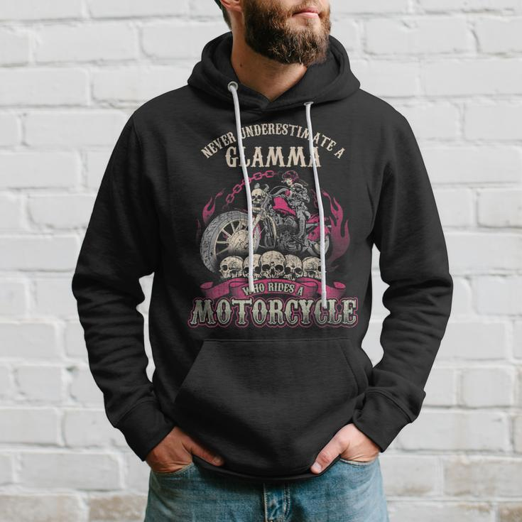 Glamma Biker Chick Never Underestimate Motorcycle Hoodie Gifts for Him