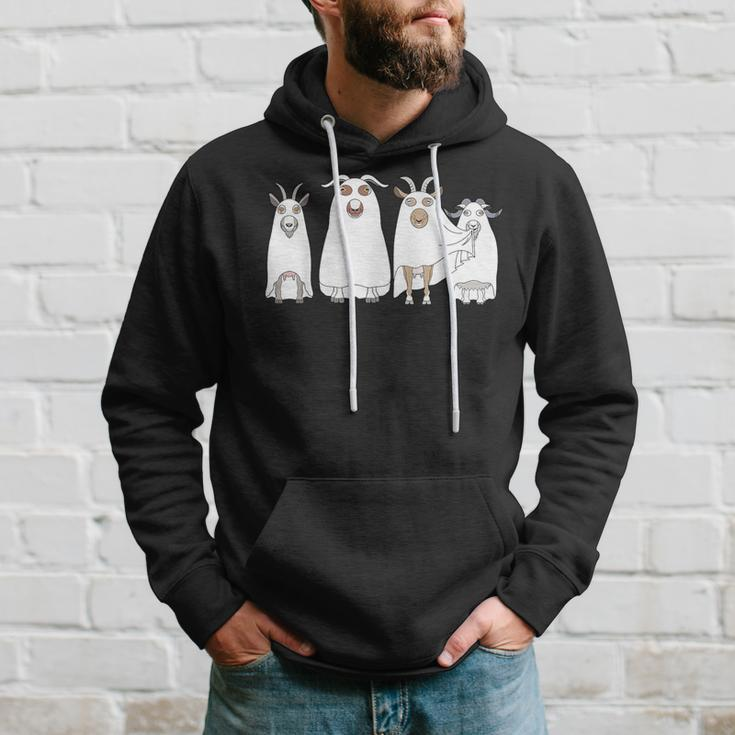 Goat Ghost Halloween Farmer Goat Lover Scary Spooky Season Hoodie Gifts for Him