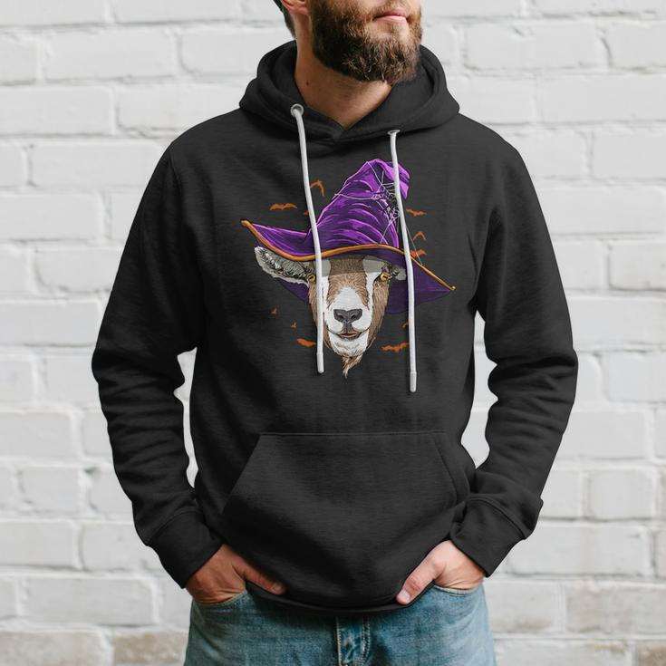 Goat Witch Hat Funny Halloween Goat Lover Whisperer Hoodie Gifts for Him