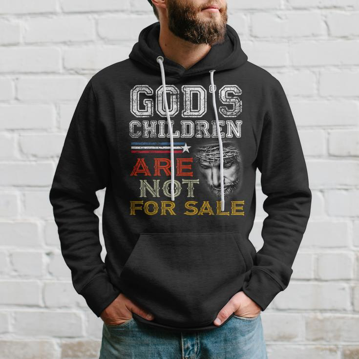 Gods Children Are Not For Sale Retro Hoodie Gifts for Him
