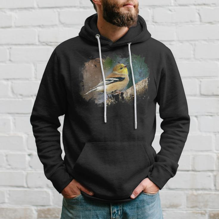 Goldfinch Bird For Nature Lovers Birder Hoodie Gifts for Him