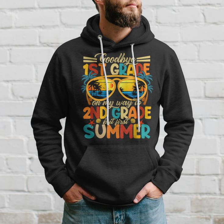 Goodbye 1St Grade Graduation To 2Nd Grade Hello First Summer Hoodie Gifts for Him