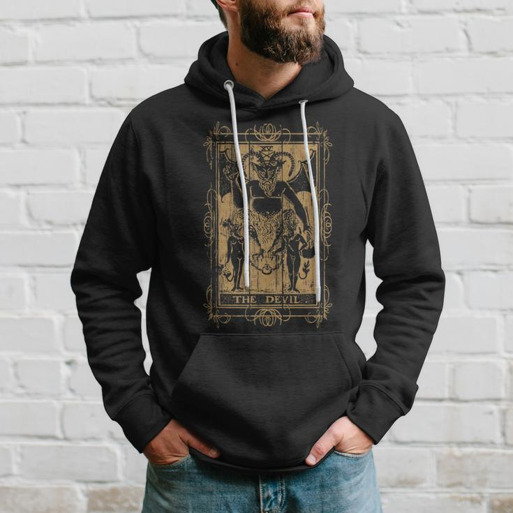 Goth Clothing Tarot Card The Devil Witchy Occult Horror Tarot Hoodie Gifts for Him