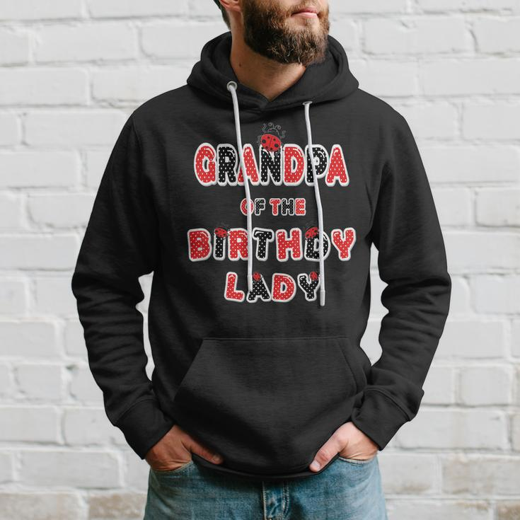 Grandpa Of The Birthday Lady Girl Ladybug Theme Bday Hoodie Gifts for Him