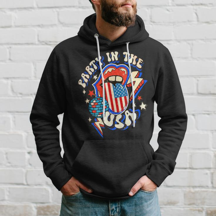Groovy Disco Funny Party In The Us July 4Th Usa Patriotic Hoodie Gifts for Him