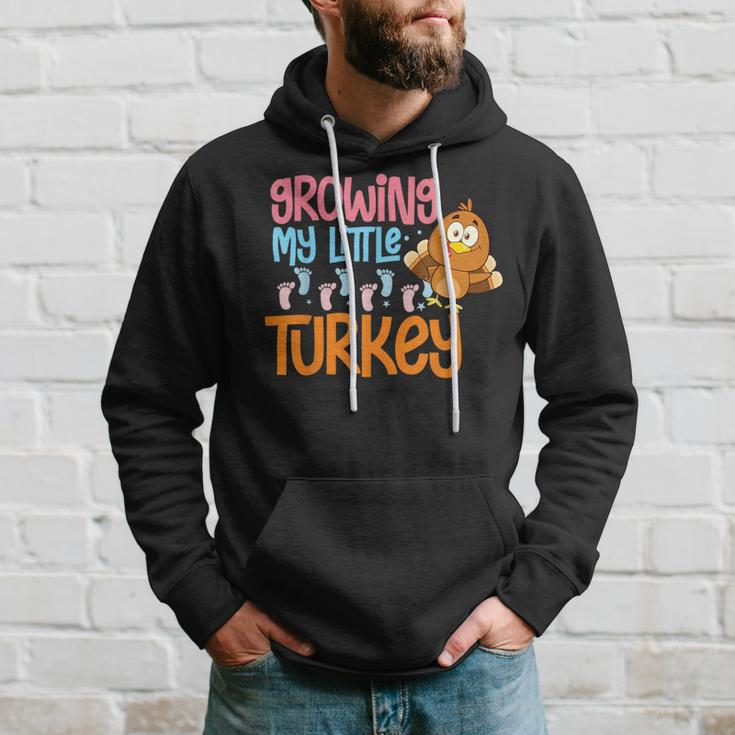 Growing My Turkey Thanksgiving Pregnancy Announcement Hoodie Gifts for Him