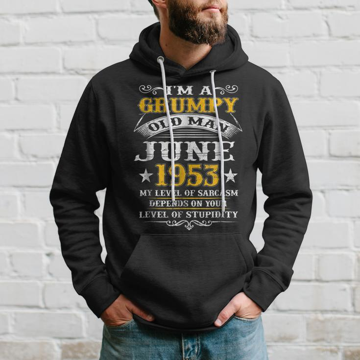 Grumpy Old Man June 1953 65Th Birthday Gift Gift For Mens Hoodie Gifts for Him