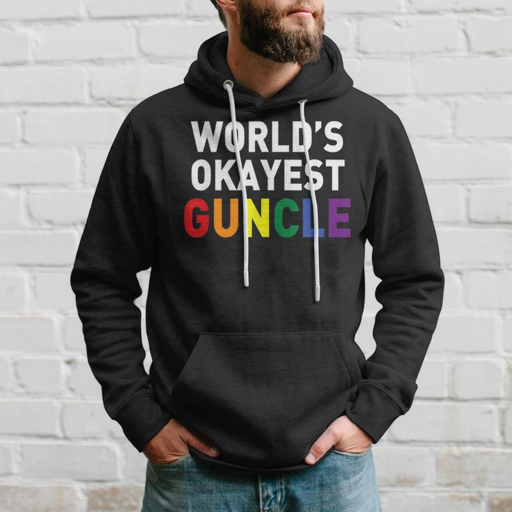 GuncleProud Of My Gay Uncle Worlds Okayest Guncle Hoodie Gifts for Him