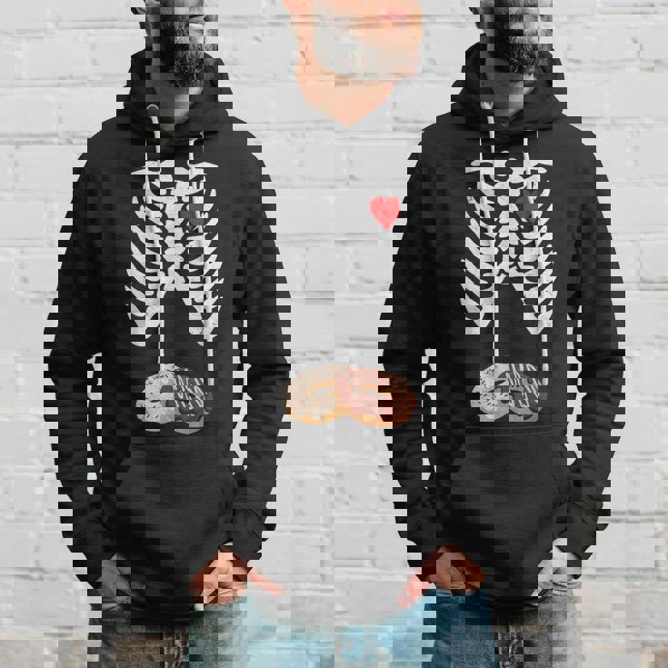 Halloween Pregnancy Dad Donut Baby Pregnant Skeleton Costume Hoodie Gifts for Him