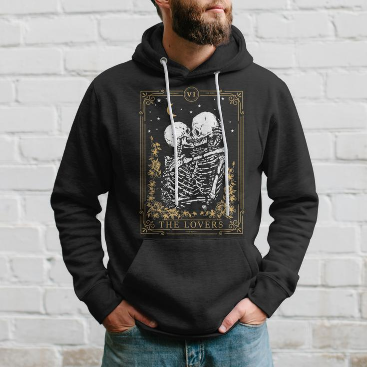 Halloween The Lovers Vintage Tarot Card Magic Occult Witch Magic Funny Gifts Hoodie Gifts for Him