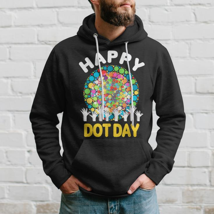 Happy Dot Day 2023 Colorful Dot Hand International Dot Day Hoodie Gifts for Him
