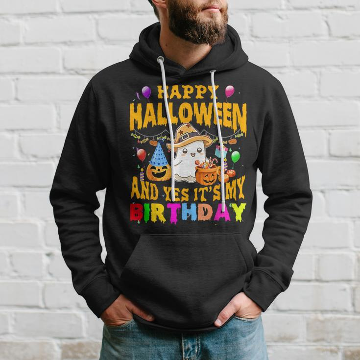 Happy Halloween And Yes It's My Birthday Halloween Party Hoodie Gifts for Him
