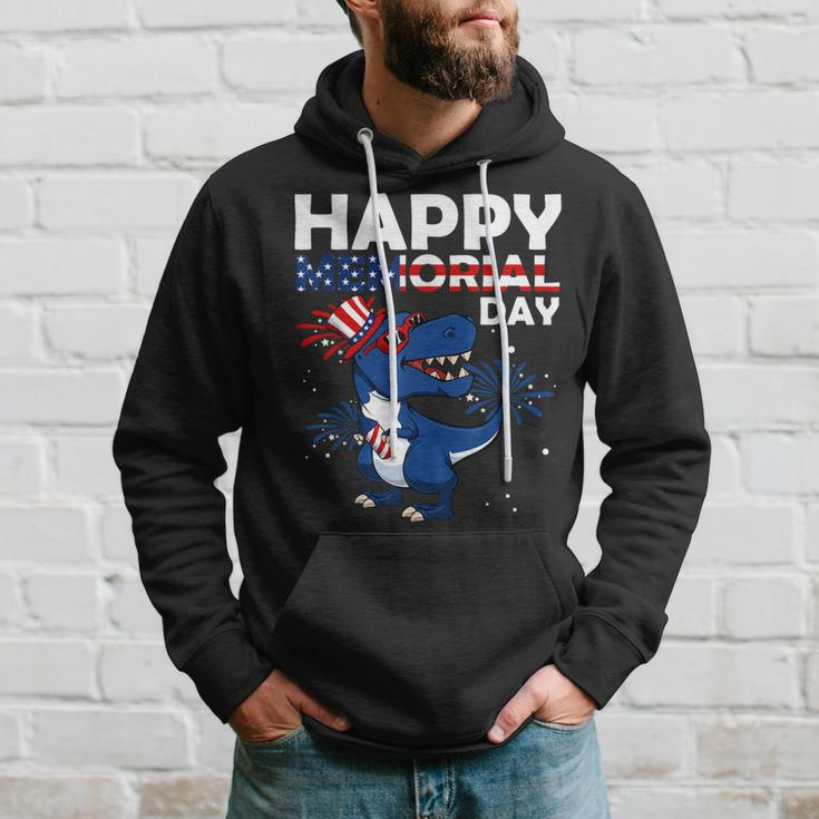 Happy Memorial Day 4Th Of July Dinosaur American Flag Hat Hoodie Gifts for Him