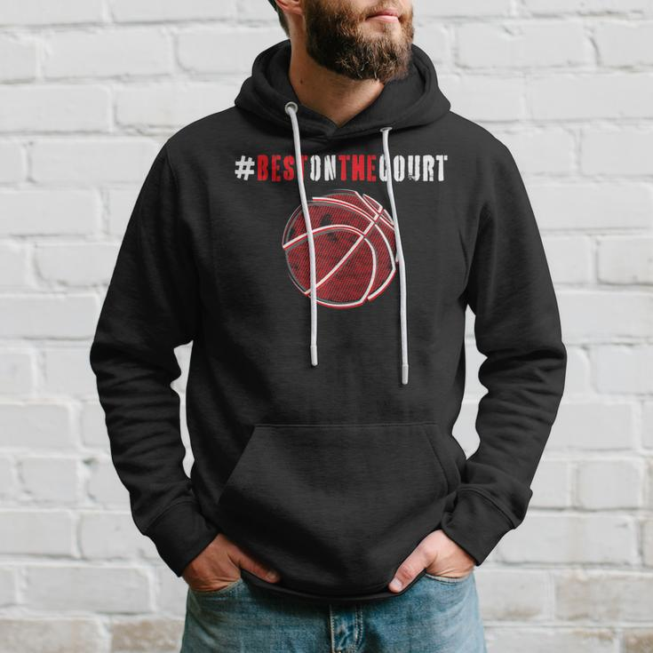 Hashtag Best On The Court Motivational Basketball Hoodie Gifts for Him