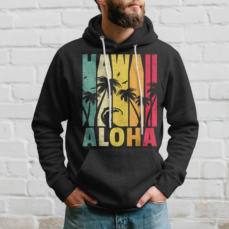 Hawaii Aloha State Vintage Retro Hawaiian Islands Gift Hoodie Gifts for Him