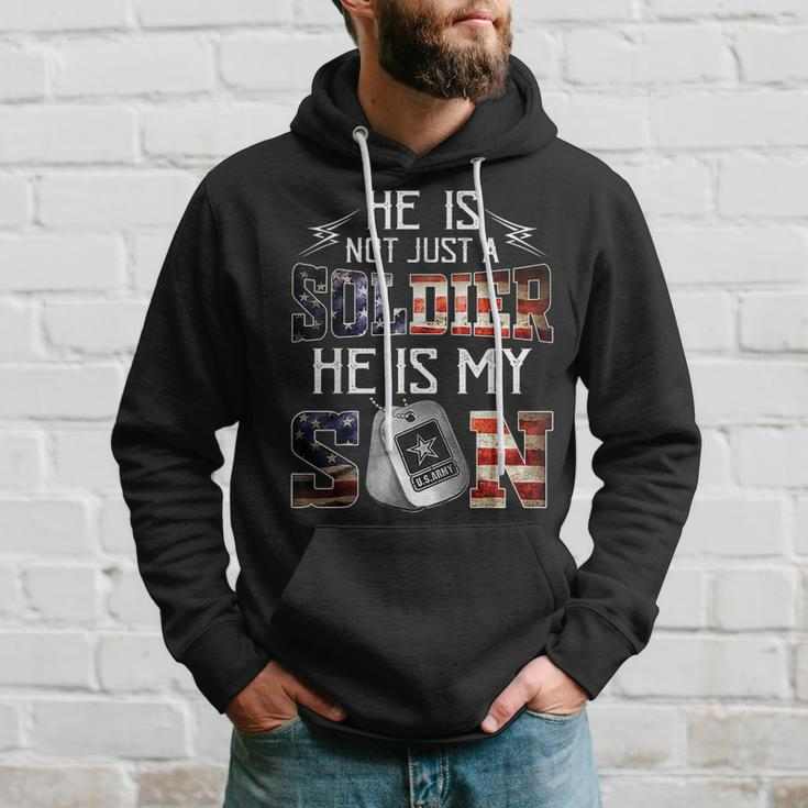 He Is Not Just A Soldier He Is My Son Funny Veteran Hoodie Gifts for Him