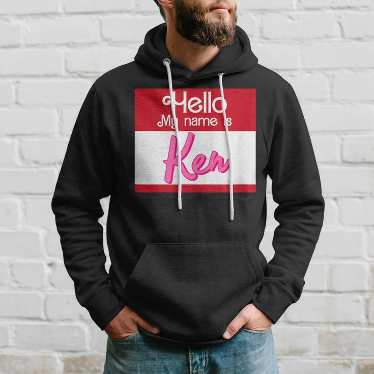 Hello My Name Is Ken Halloween Name Tag Personalized Hoodie Gifts for Him