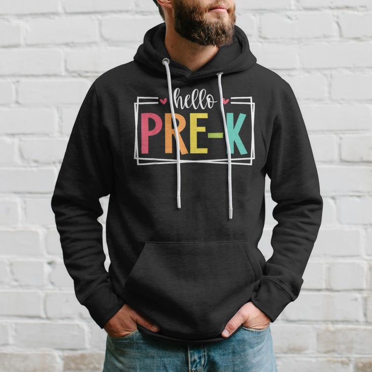 Hello Pre-K First Day Of School Welcome Back To School Hoodie Gifts for Him