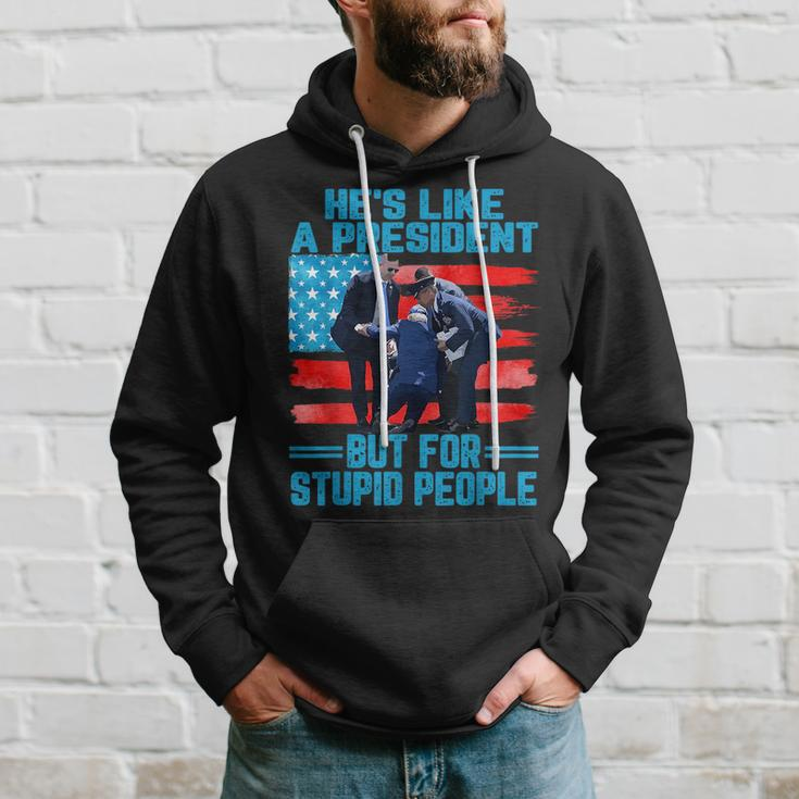 Hes Like A President But For Stupid People Biden Falling Hoodie Gifts for Him