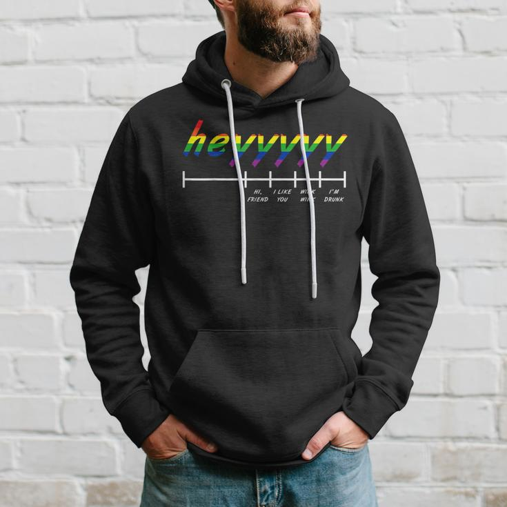 Heyyy Gay Humor Saying Drinking Pride Lgbtq Funny Lgbt Gift Hoodie Gifts for Him