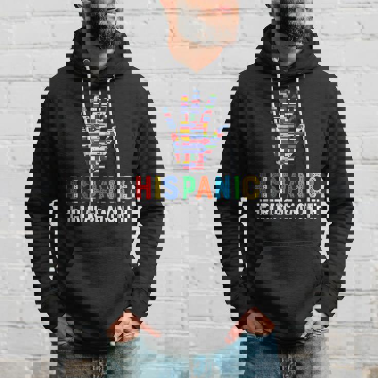 Hispanic Heritage Month Hand Flag Root Latino Hoodie Gifts for Him