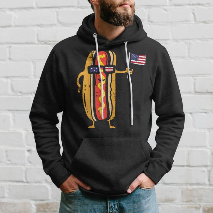 Hotdog Sunglasses American Flag Usa Funny 4Th Of July Fourth Hoodie Gifts for Him