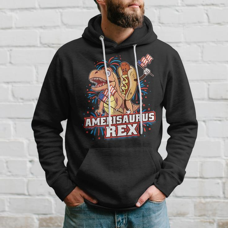 HotdogRex Dinosaur 4Th Of July Amerisaurus Funny Gifts Hoodie Gifts for Him