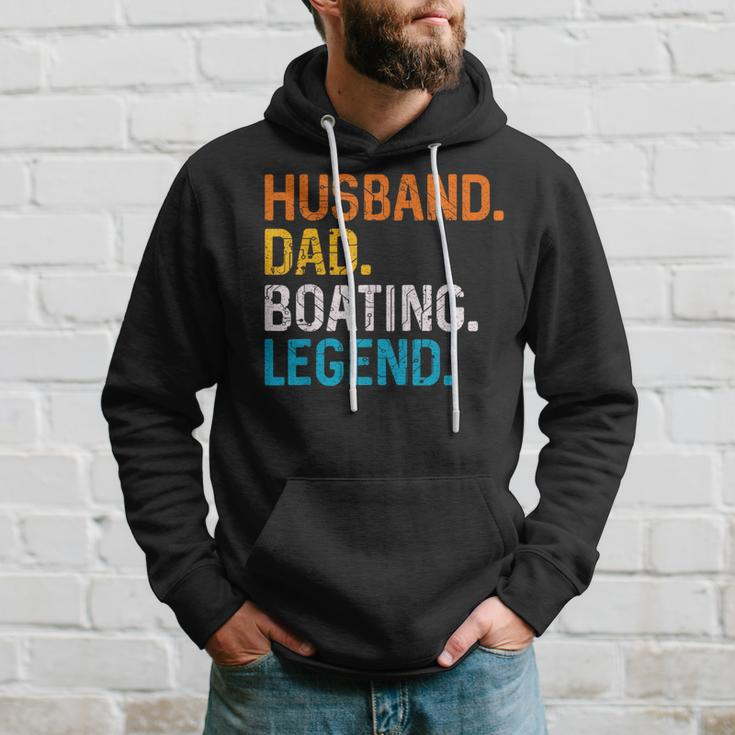 Husband Dad Boating Legend Funny Sail Boat Captain Father Gift For Mens Hoodie Gifts for Him