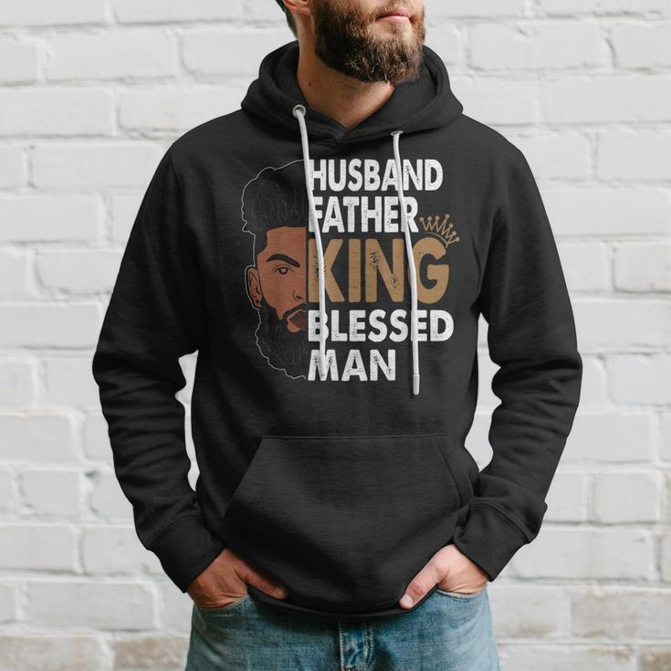 Husband Father King Blessed Man Afro Hoodie Gifts for Him
