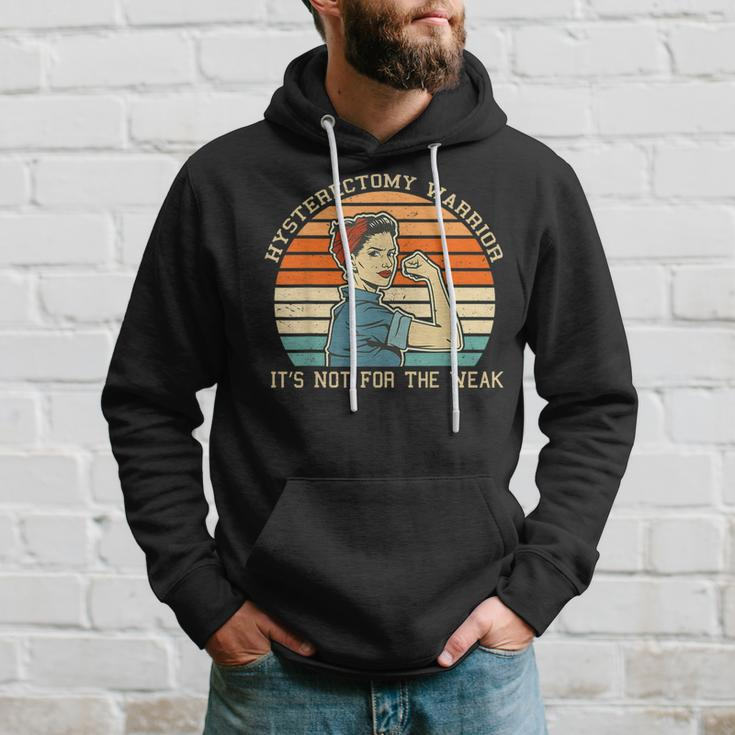 Hysterectomy Warrior Retro Uterus Removal Surgery Recovery Hoodie Gifts for Him