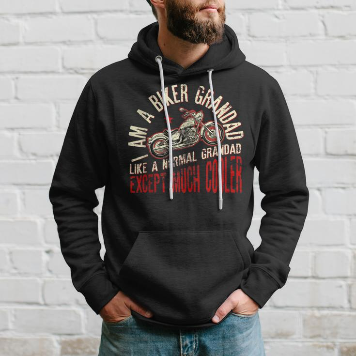 I Am A Biker Grandad Funny Quote For Grandpa Motorbikes Hoodie Gifts for Him
