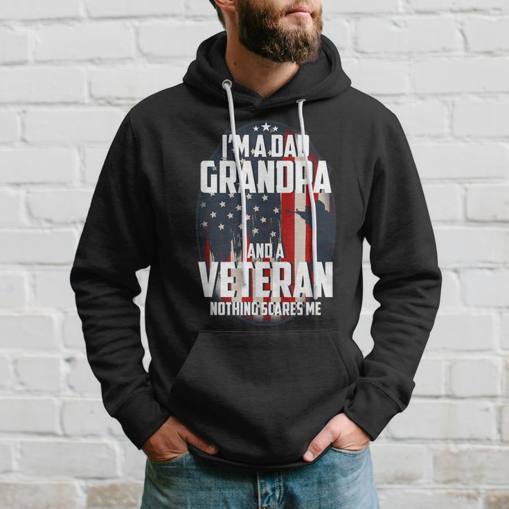 I Am A Dad Grandpa And A Veteran Nothing Scares Me Usa Gift Hoodie Gifts for Him