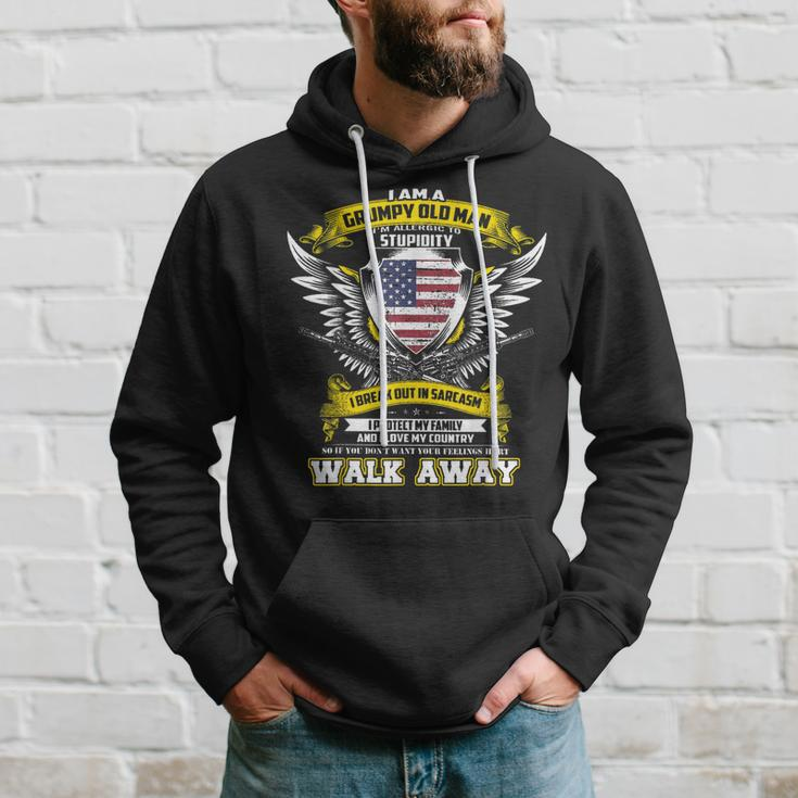 I Am A Grumpy Old Man Im Allergic To Stupidity Hoodie Gifts for Him