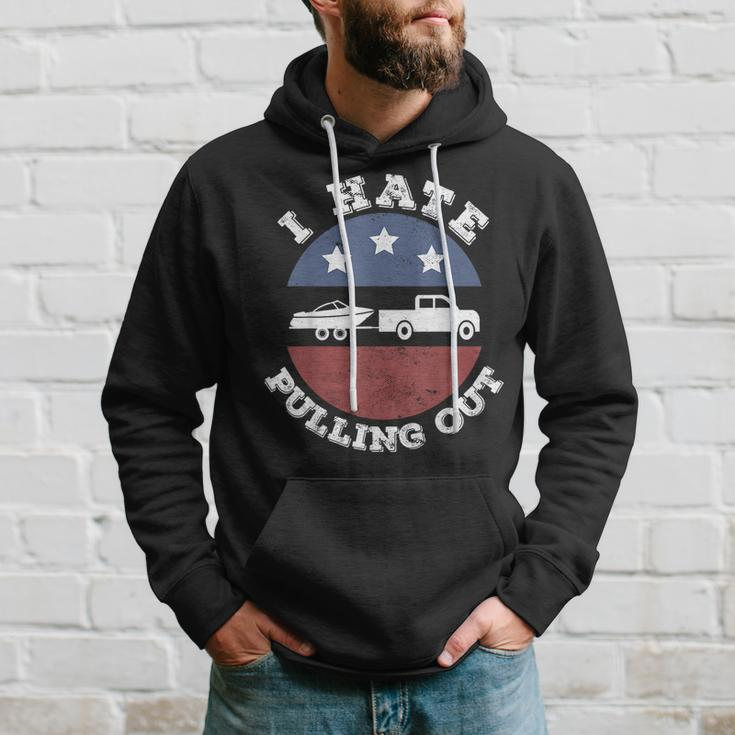 I Hate Pulling Out Patriotic Boating American Boat Captain Hoodie Gifts for Him