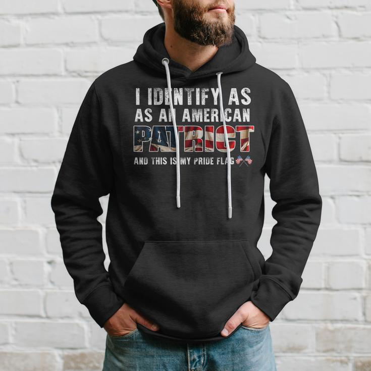 I Identify As An American Patriot And This Is My Pride Flag Hoodie Gifts for Him